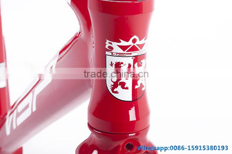 2016 hot selling fixed gear bike frame with front fork and led mountain diving flashlight free shipping