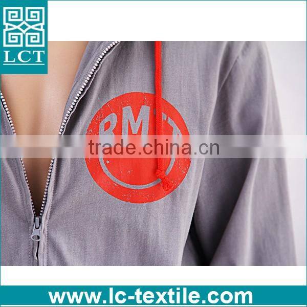 2016 no minimum promotional customized zip up cotton Hoodies LCTH-001