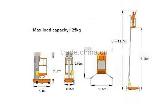 Aluminum Alloy Hydraulic Rising Electric Lifter Table Aerial Maintenance Platform