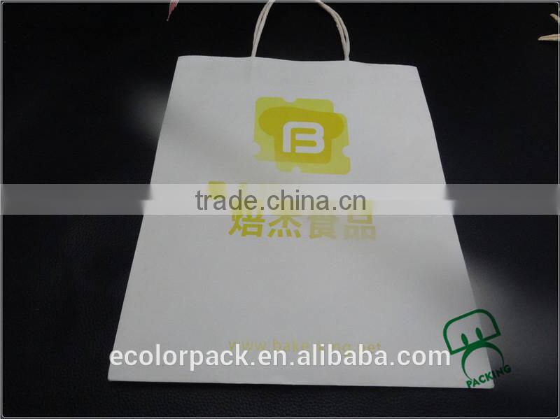 Custom Made Promotional White Craft Paper Bag