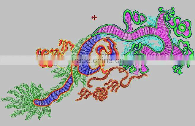 embroidery design dragon badge emblem
