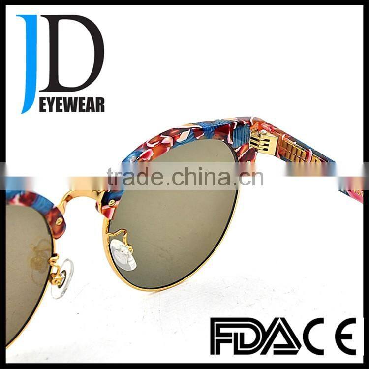 fancy beautiful girls blue light blocked double frame sunglass