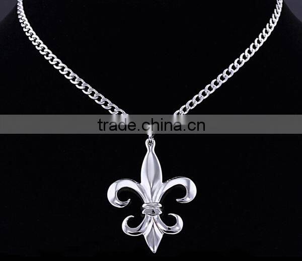2016 wholesales new style silver pendant stainless steel charms necklace