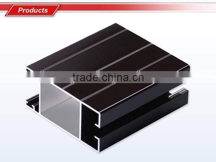 Distinctive Anodize black Square T3-T8 Aluminium profile to make doors and windows