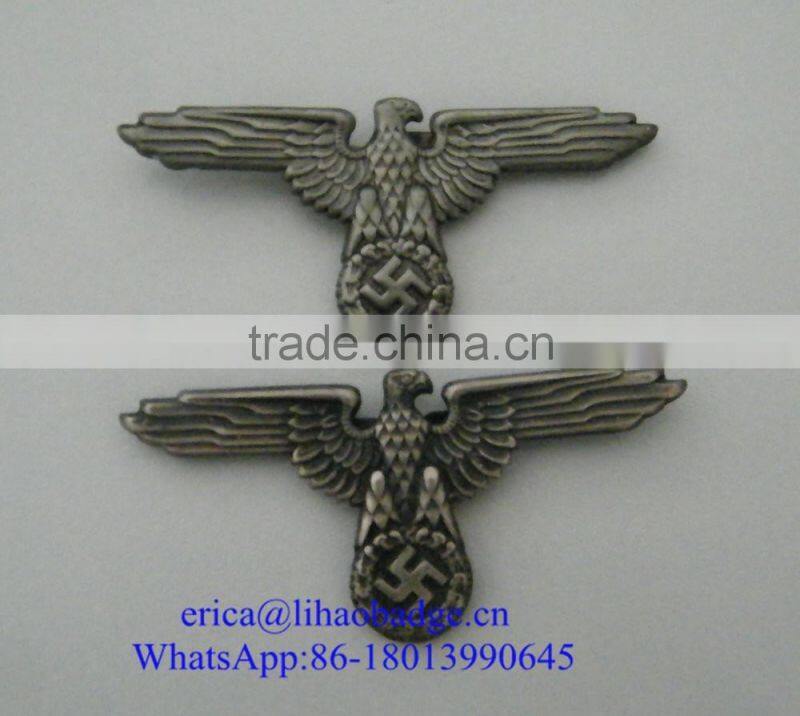 Metal emblem lapel pin , soft enamel process, Gold plated, butterfly clutch