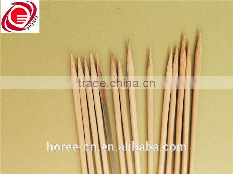 Chinese high quality bamboo paddle skewer with green husk