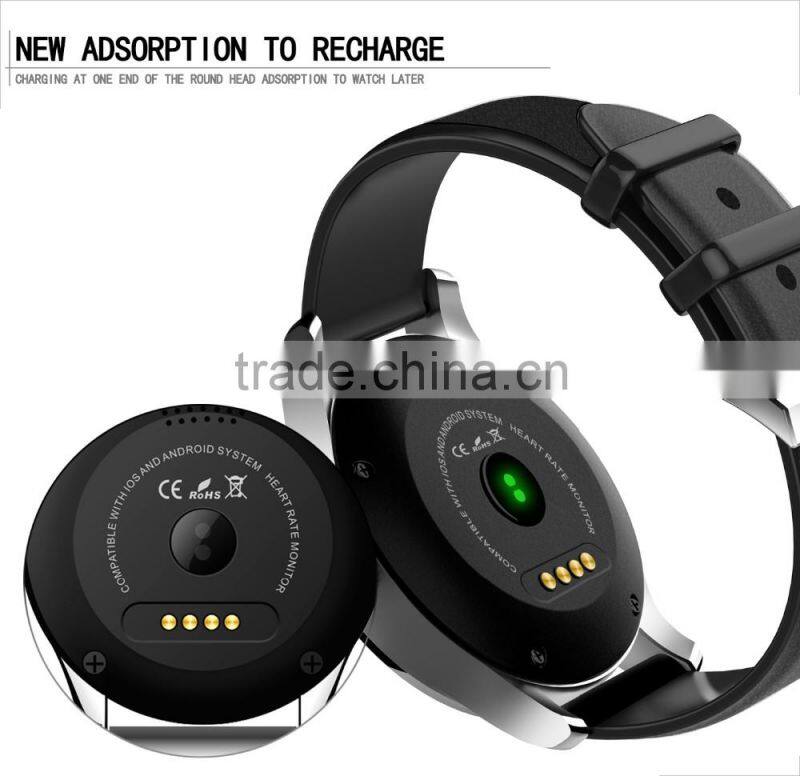 Luxurious watch 1.22" IPS Round Screen MTK2502 Heart Rate Monitor Waterproof Smart Watch K88H For Android and IOS