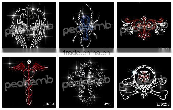 Rhinestone Transfer Fleur De Lis Features in Zebra Pattern for Clothes