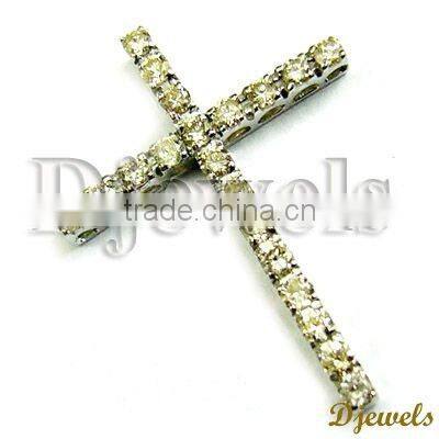 White Gold Diamond Pendants, Holly Cross Diamond Pendant, Diamond Jewelry