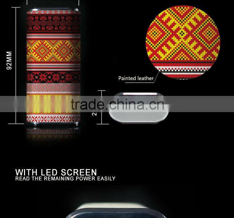 Best quality hot-sale leather power bank Manual Leather PowerBank