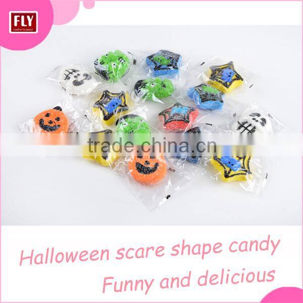 Halal Wholesale Individual Packed Candy Colorful Halloween Marshmallow