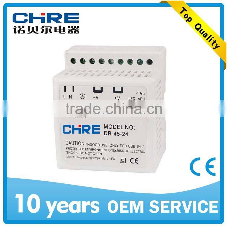 White 24V 2A Din Rail Power Supply DR-45-24