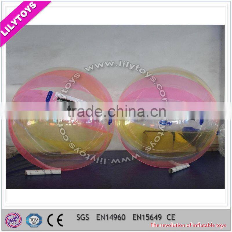 2015 high quality inflatable big water walking ball/water toys/water balls