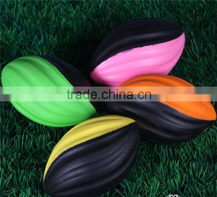 Hot selling printed cheap football shape PU foam stress ball for promotion