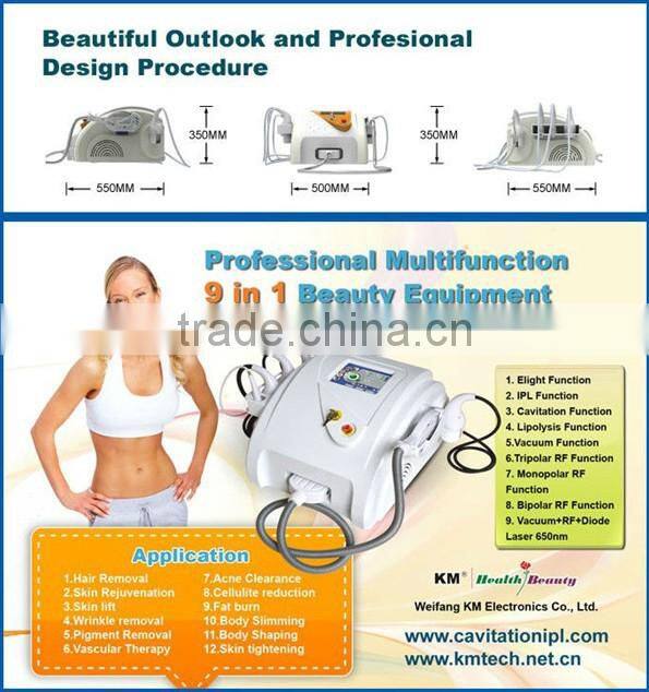 New arrival multifunction IPL cavitation RF for hair removal,body slimming skin tightening