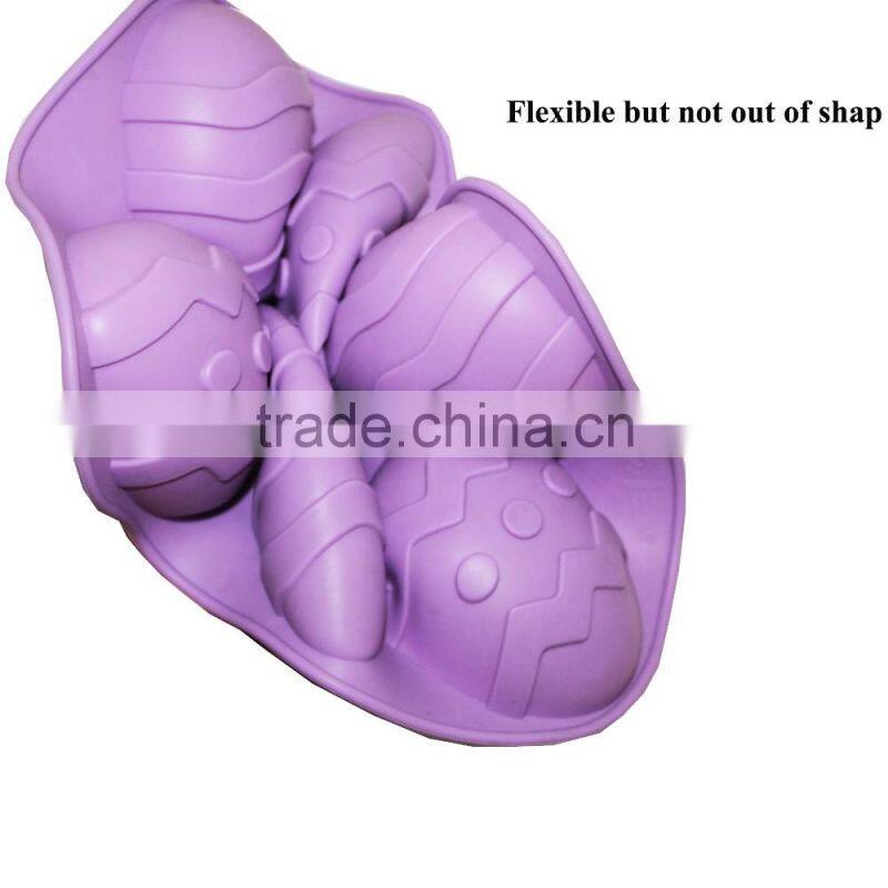 6 cups silicone Easter egg shaped cake mold/muffin mould/pastry mould