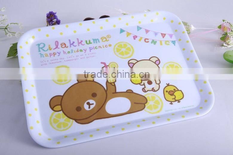 hot sell custom full printed 100% melamine tray