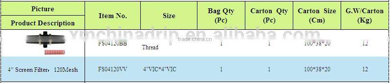 CHINADRIP 4" Screen Filter FS04120BB