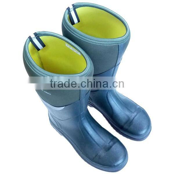 Mens Neoprene Waterproof Safety Wellington Rain Boots