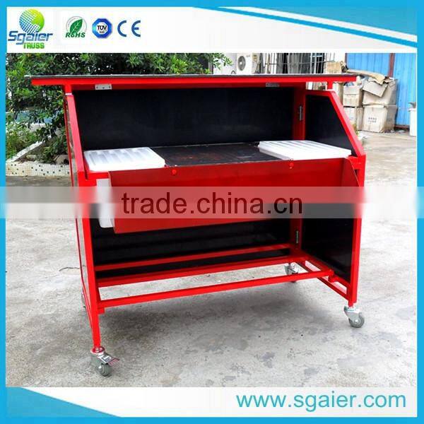 Led light folding mobile portable dj table bar counter for sale