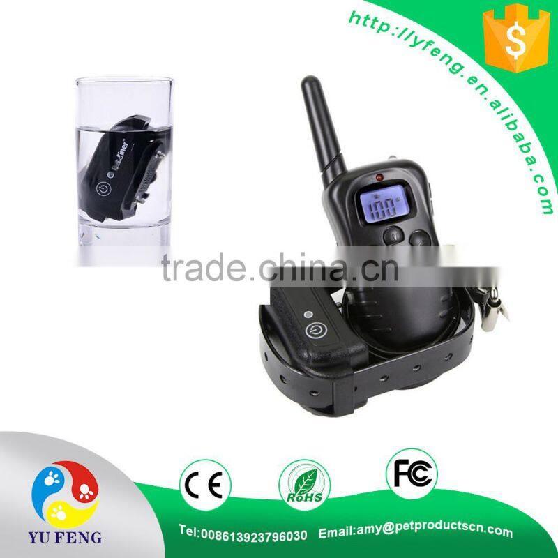 Dog training collar Waterproof Rechargeable Blue LCD Electronic Shock Remote Dog Training Collar Electric Pet collars