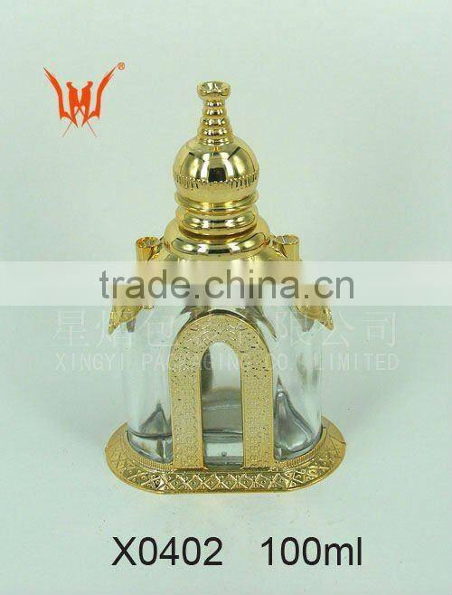 100ML Golden Arabic Glass Bottles