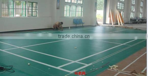 competitive price PVC flooring Indoor synthetic badminton court flooring