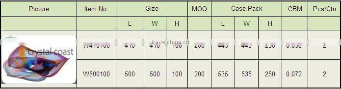 antique murano colored glass decorative plates for chocolat