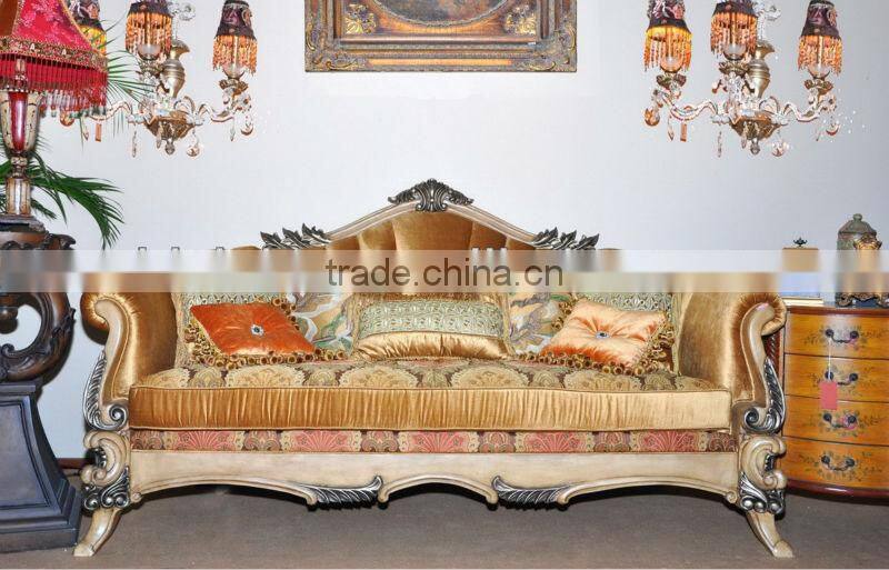 Arabia Classical Living Room Sofa Set,Antique Fabric Sofa,Luxury Home Sofa Sets