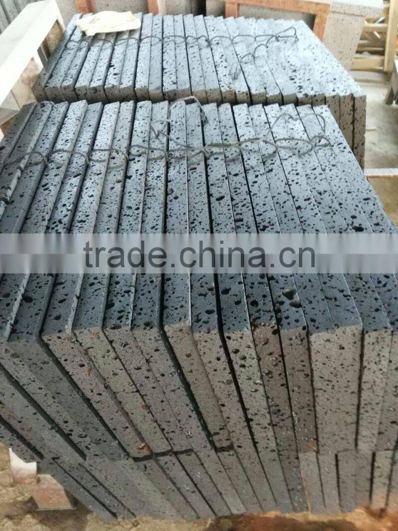 China dark basalt tile natural cheap lava stone