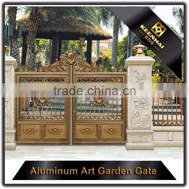 Villa Garden Decorative Powder Coated Luxury Aluminum Metal Garden Fence Gate