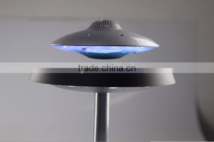 Magnetic Floating Levitation Bluetooth Loudspeaker Box With Led Light, Wireless Flying Saucer Shape Glowing Voice Box