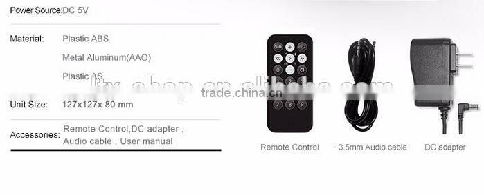 2016 New Arrival Crystal Wireless Multifuction Remote Control Bluetooth Speaker With FM Radio/Night Light/TF Card Supported