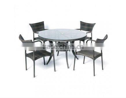 2017 Trade Assurance Widely Used 5 Pcs outdoor poly rattan resin wicker garden low cost table set designs