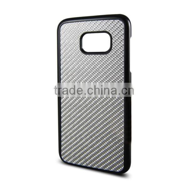 Silver twil carbon fiber case ,shiny carbon fiber phone case for samsung s7 edge