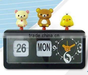 Supply creative fashion decorate calendar table clock