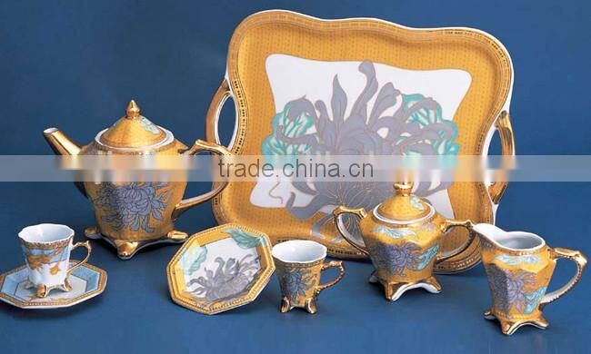 bone china gold porcelain tea set