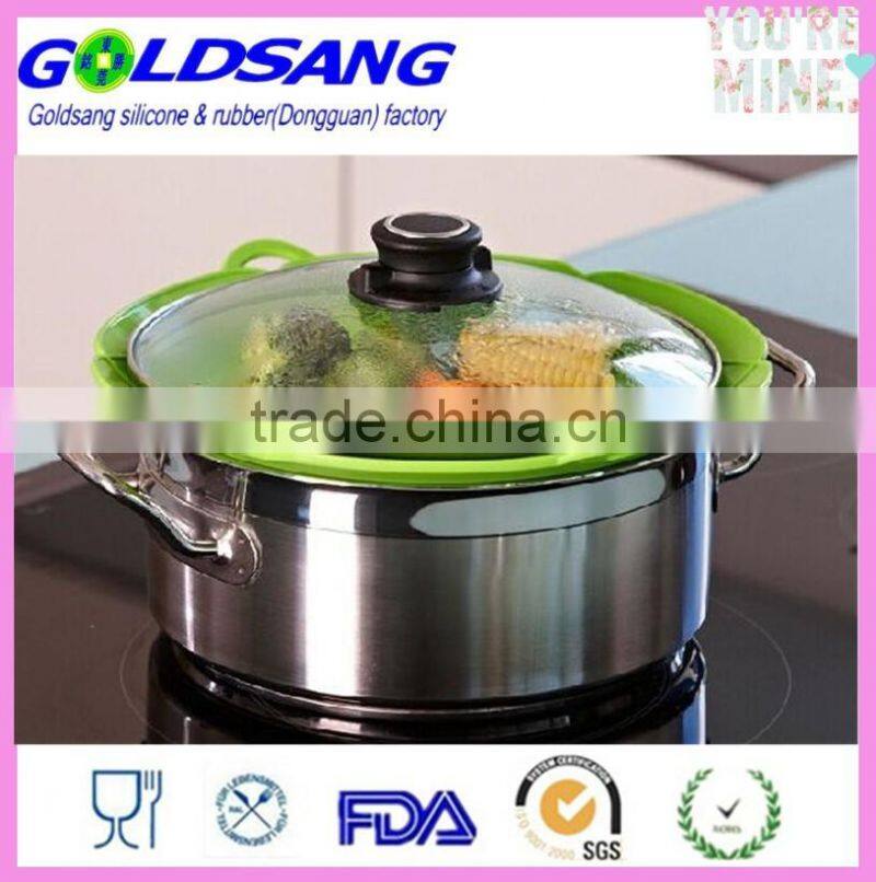 Cooking Universal Safeguard Lid for Slow Heating Warming Cooker Silicon pot Covers Custom Lids
