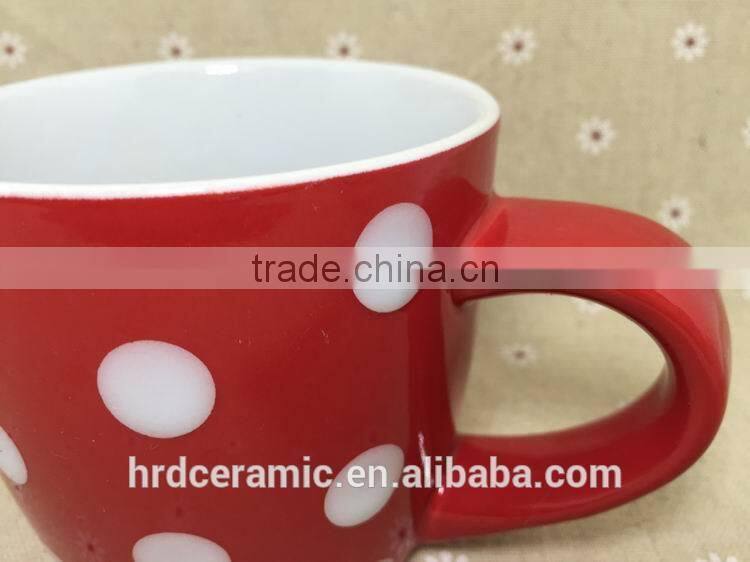 Stocked Cheap red Ceramic cup,Ceramic coffee cup , milk Mug