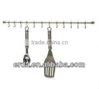 Kitchen Stainless Steel Utensil Hanging Rack 52cm
