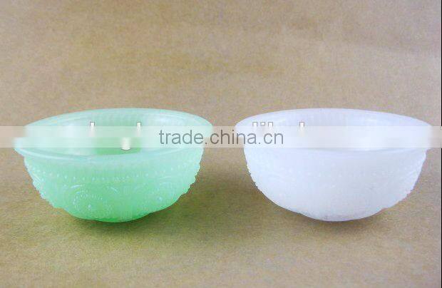 glass bowl, Jade - like glass bowl