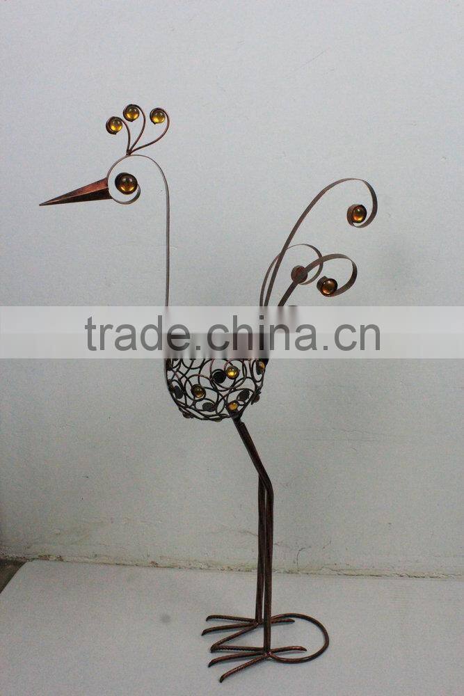 Metal peacock garden decoration
