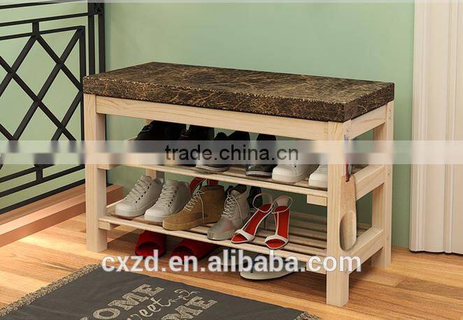2016 hot selling wooden shoes-changing bench