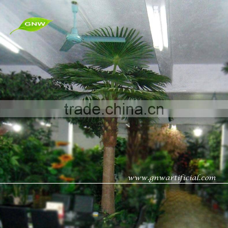 GNW APM037 miniature plastic palm tree can use for home decor on wholesale