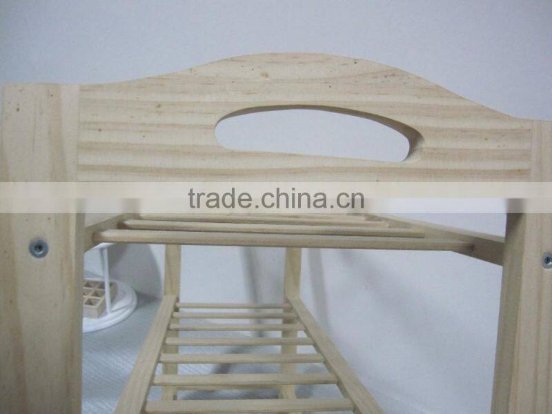 Pine wooden shoe rack