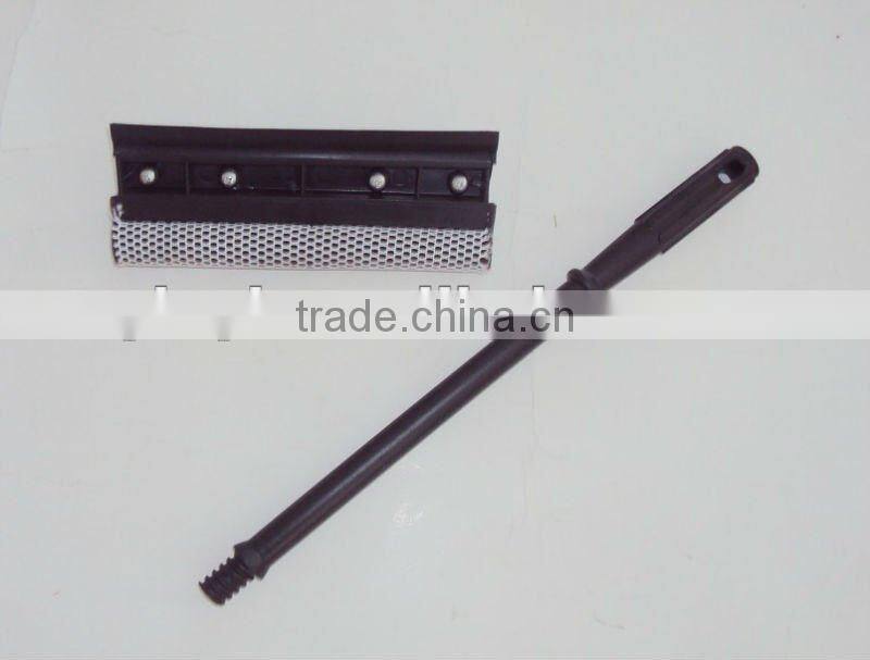 Car window clean squeegee with wooden handle