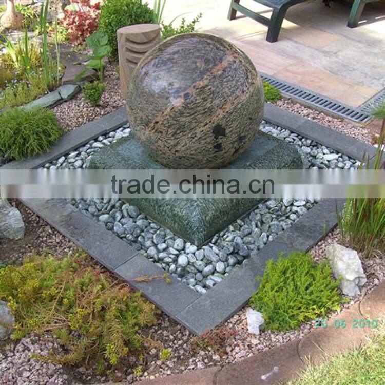 large outdoor sculptures marble carving 24" rotating granite sphere fountain