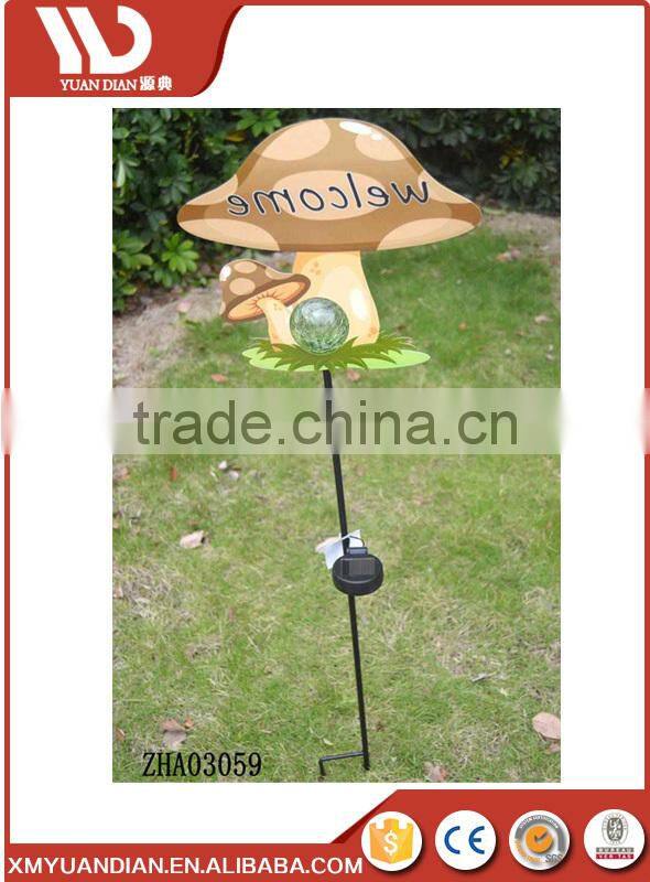 Mushroom Design Solar glass ball stake