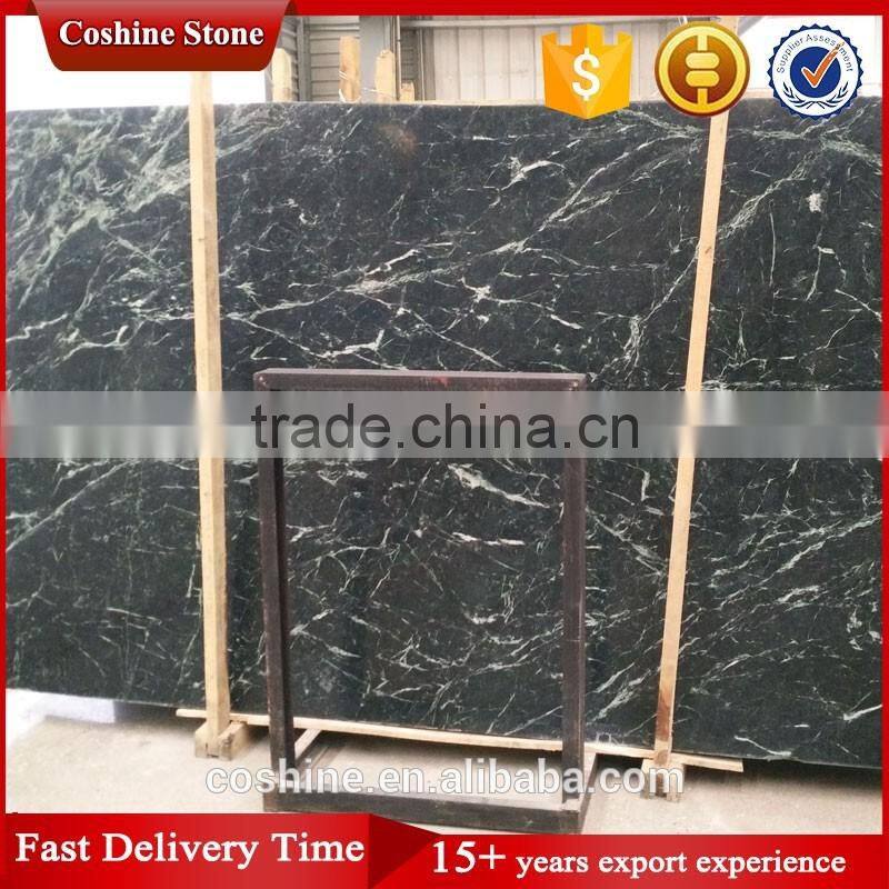 2017 Project use green marble slab kitchen wall