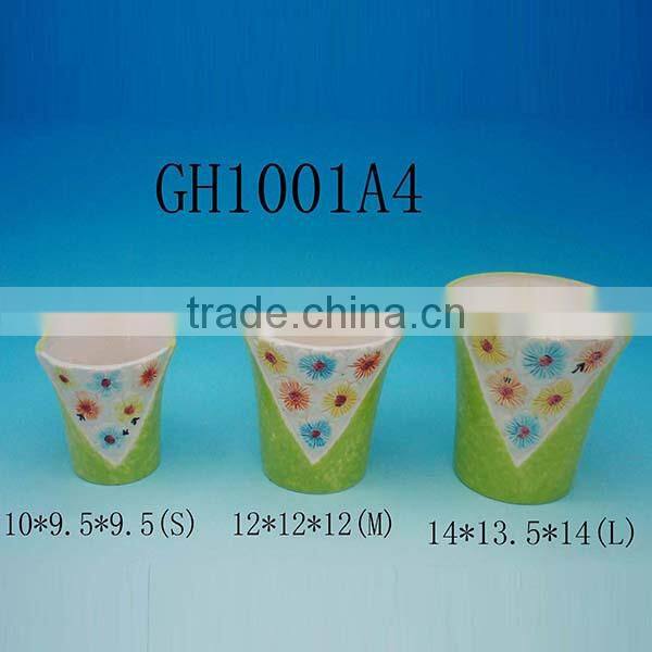 Customized dolomite ceramic flower pot